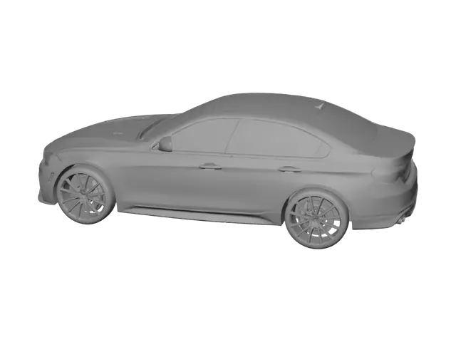 3D model for White BMW Sedan