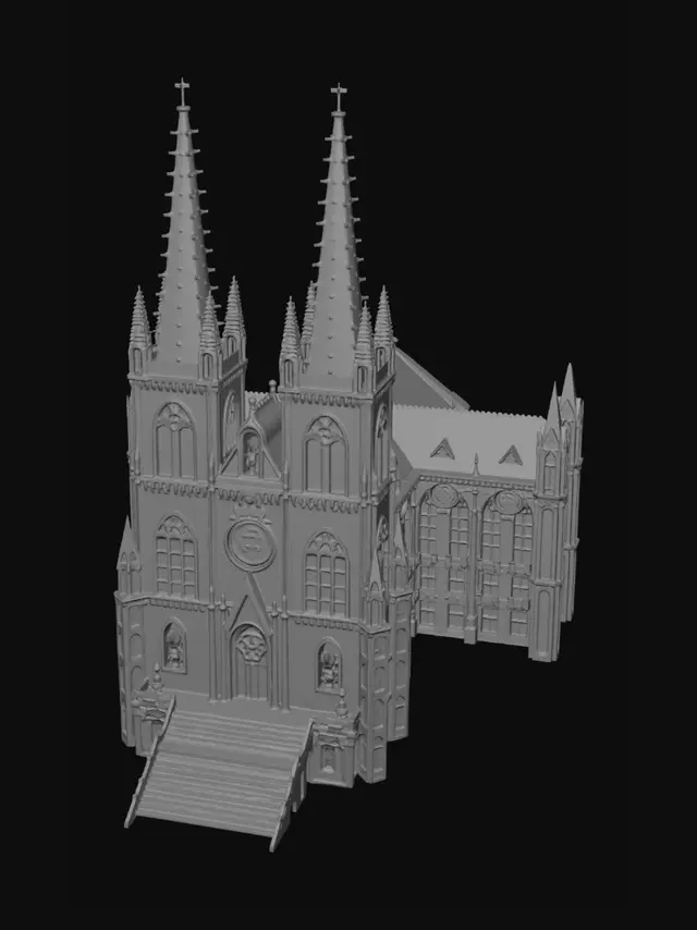 3D model for Twin-Spired Crimson Cathedral