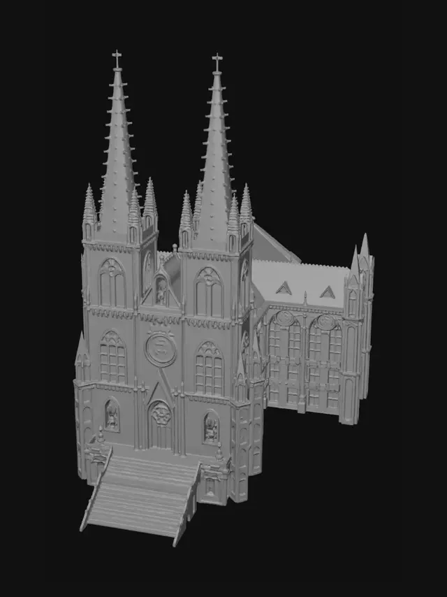 3D model for Twin-Spired Crimson Cathedral