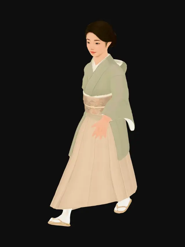 3D model for Kimono Model Sheet Front Side Back Top Bottom