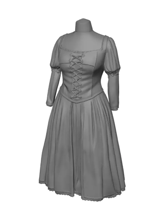 3D model for Enchanted Lavender Gown