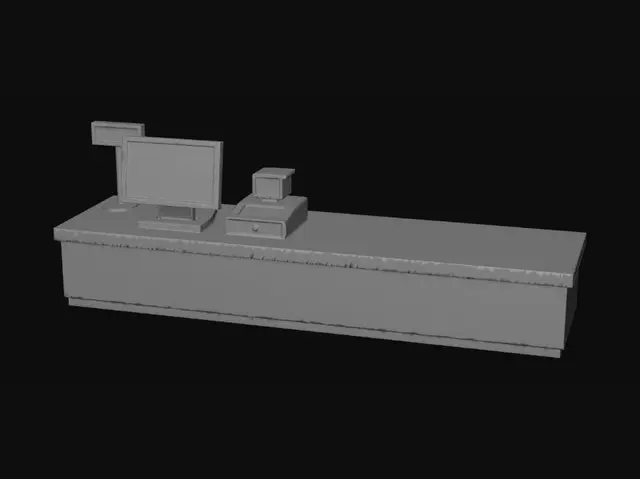 3D model for Coffee Empire Cash Counter