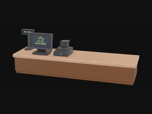 3D model for Coffee Empire Cash Counter