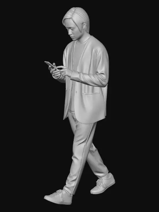 3D model for Navy Smart Casual Stroll