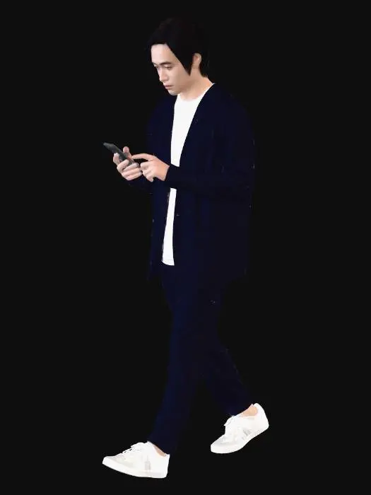3D model for Navy Smart Casual Stroll