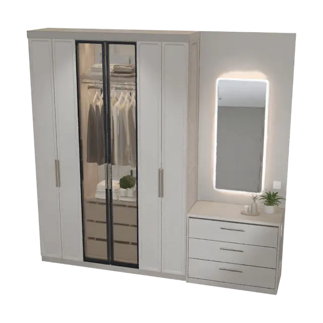 3D model for Warm Minimalist Walk-In Closet