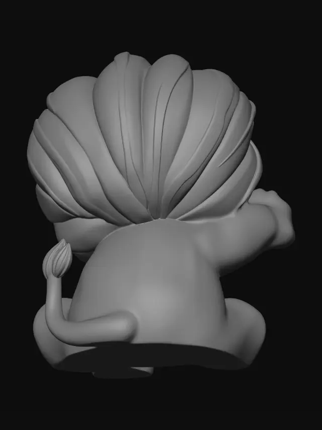 3D model for Golden Lion Charm