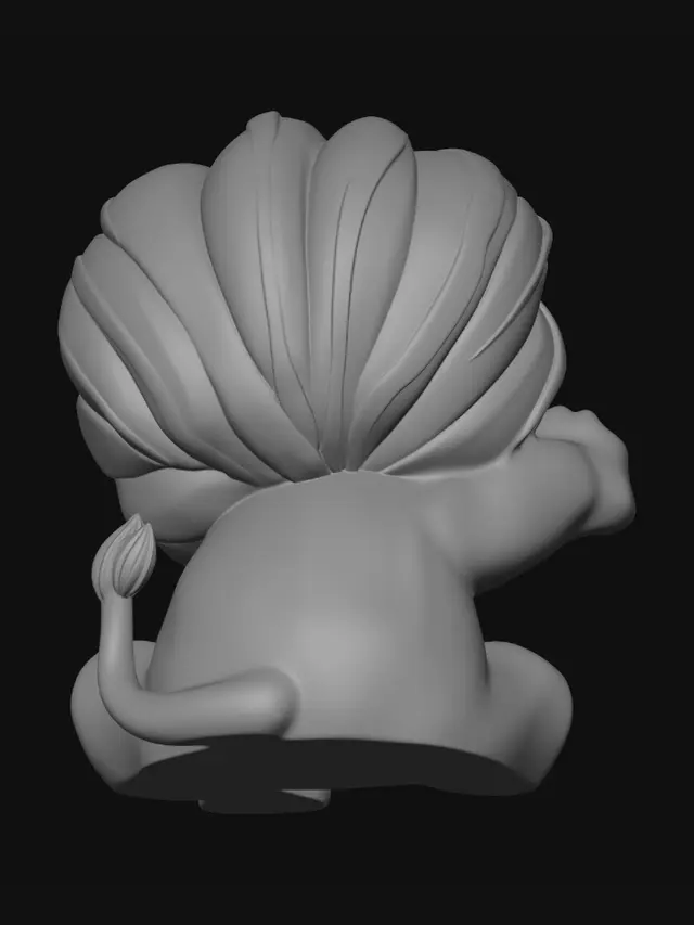 3D model for Golden Lion Charm