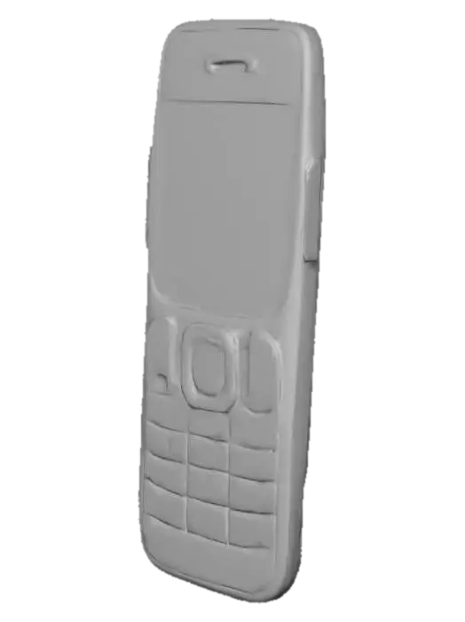 3D model for Old Keyboard Black Nokia cellphone with a front black screen