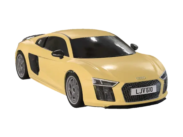 Yellow Thunder on the Curve 3D model, vytvořený pomocí AI