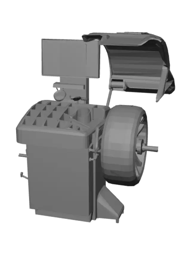 3D model for Computerized Tire Changer with LCD Monitor