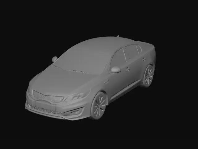 3D model for Two Views of a Silver Kia K5