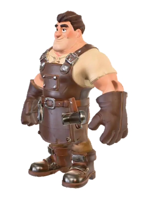 Modello 3D Blacksmith Hero - Smith, generato dall’IA