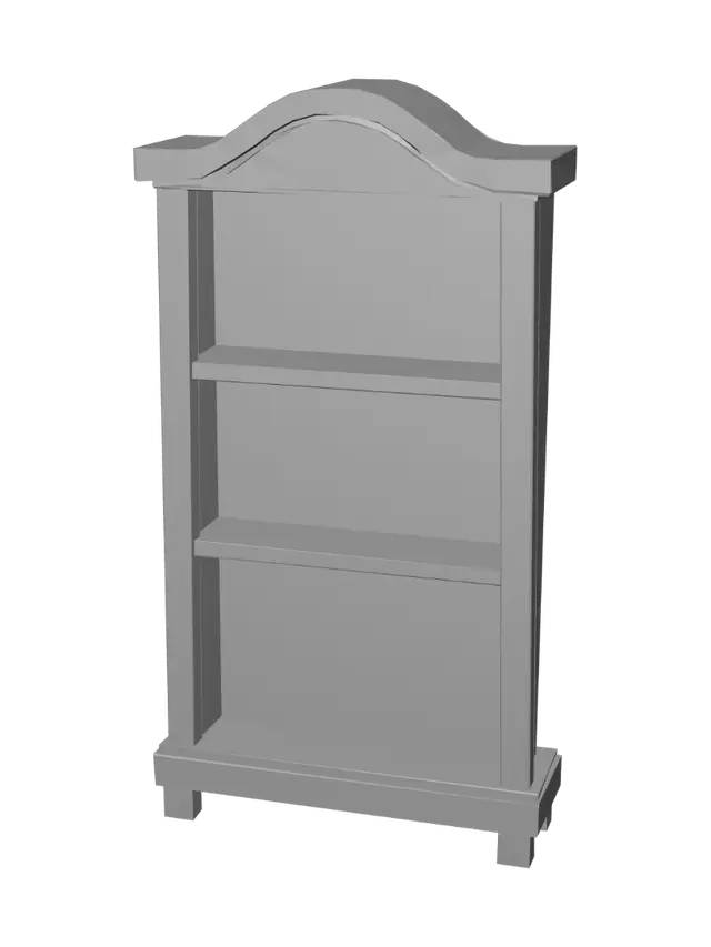 3D model for Arched Wooden Bookshelf