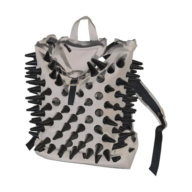 Spiked Black Backpack - Strap 3D model, vytvořený pomocí AI