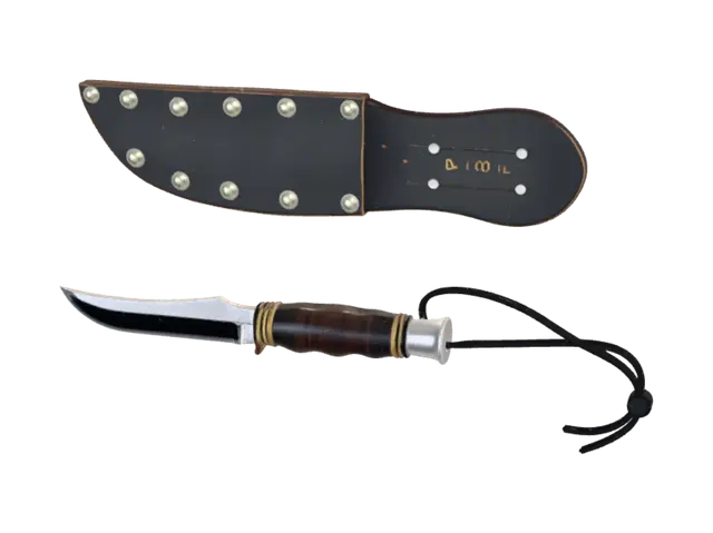 3D model for Bowie Knife with Leather Sheath