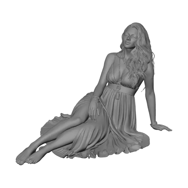 3D model for Bohemian Floral Maxi Dress