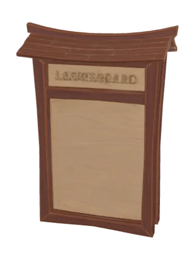 3D model for Wooden Leaderboard Sign
