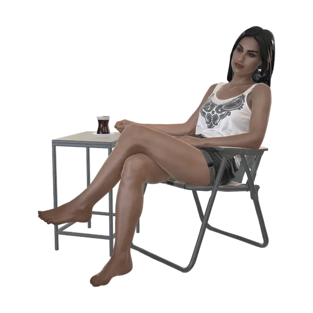 Twilight Balcony Tea 3D model, vytvořený pomocí AI