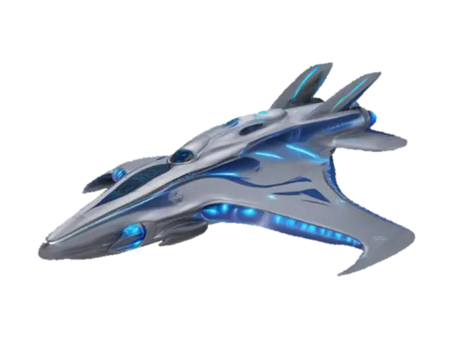 Stellar Voyager - Shuttle 3D model, vytvořený pomocí AI