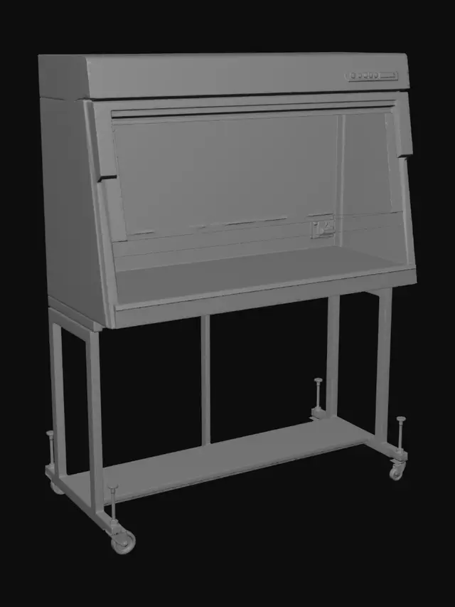 3D model for Chemical fume hood on a wheeled stand