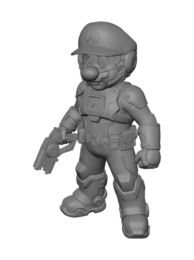 3D model for Neon Mecha Mario