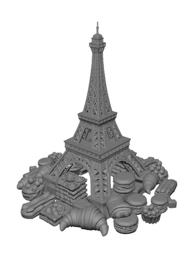 3D model for Eiffel Pastry Tower