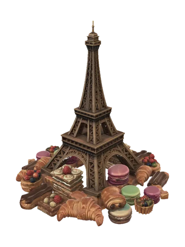 3D model for Eiffel Pastry Tower
