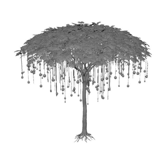 3D model for Crimson Bead Tree