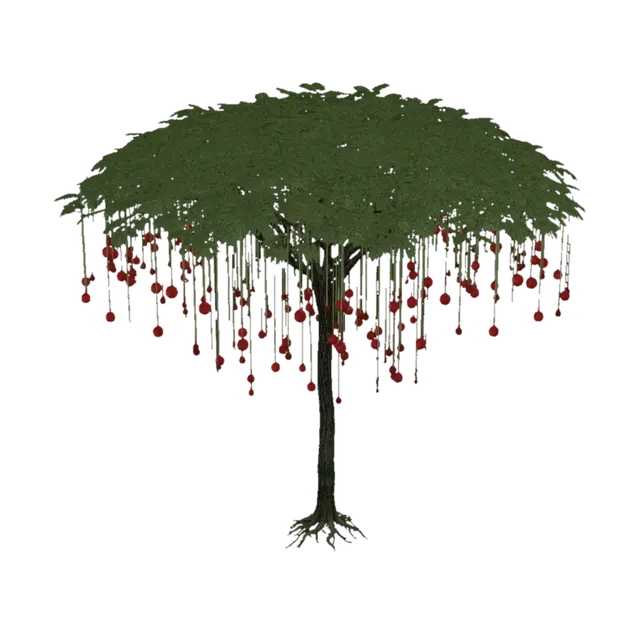 3D model for Crimson Bead Tree