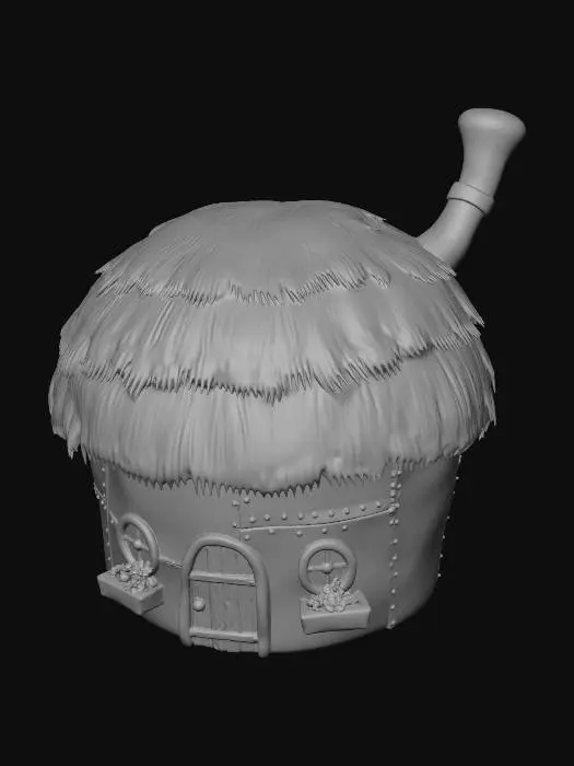 3D model for Verdant-roofed Cottage