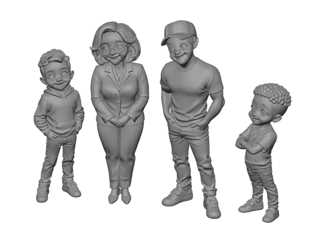 3D model for Family of Four