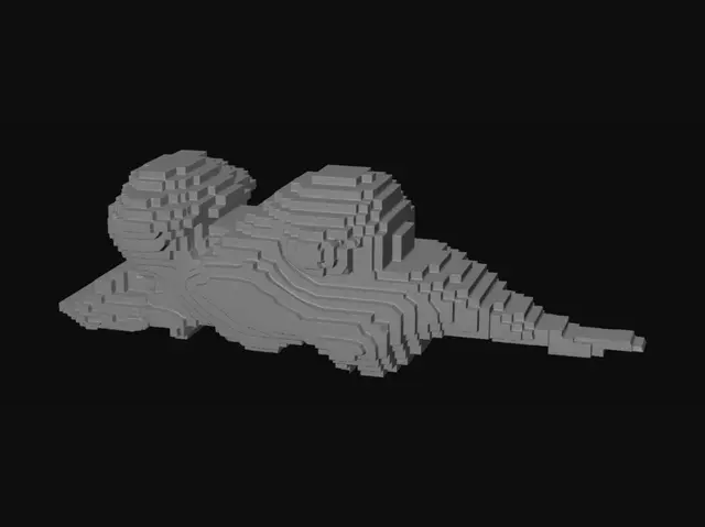 3D model for Lavender Pixel Cloud