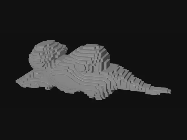 3D model for Lavender Pixel Cloud