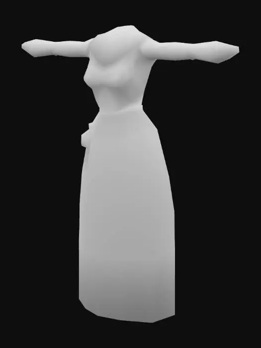 3D model for woolen_dress