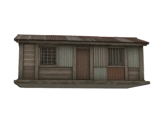 Rusty Tin Shack - Shed 3D model, vytvořený pomocí AI