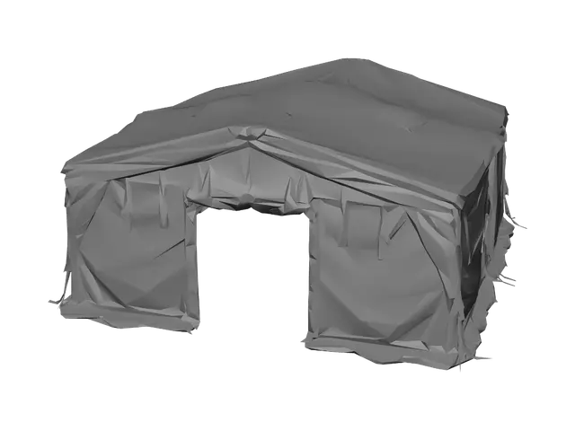 3D model for Weathered Canvas Shelter