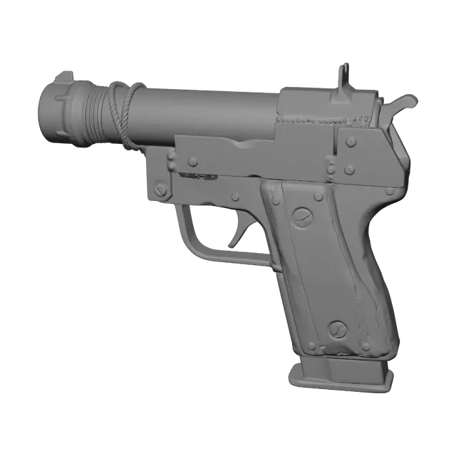3D model for Rusted Steam Pistol