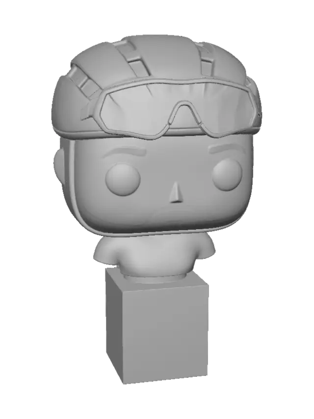 3D model for Necesito crear un modelo 3d estilo funko de la siguiente imagen