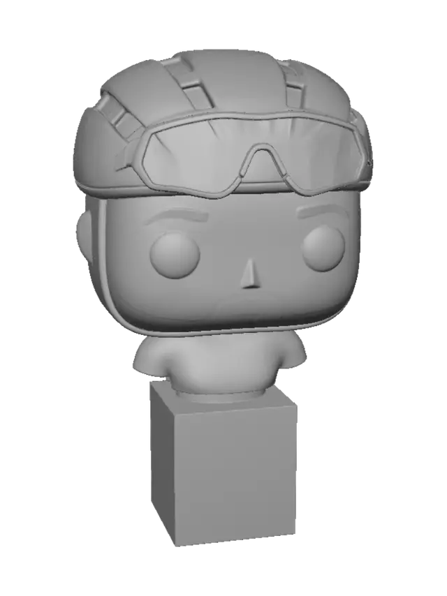 3D model for Necesito crear un modelo 3d estilo funko de la siguiente imagen