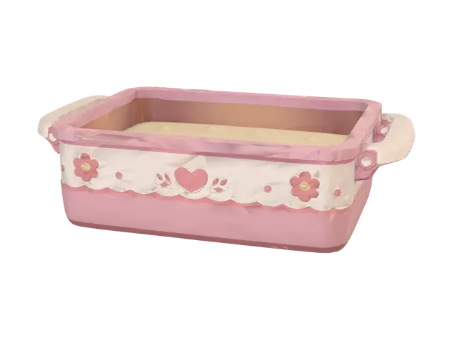 Sweetheart Bake Dish - Bakeware 3D-model, gegenereerd door AI
