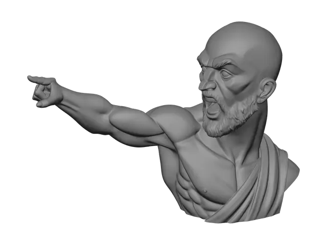 3D model for Stylized Pointing Wojak