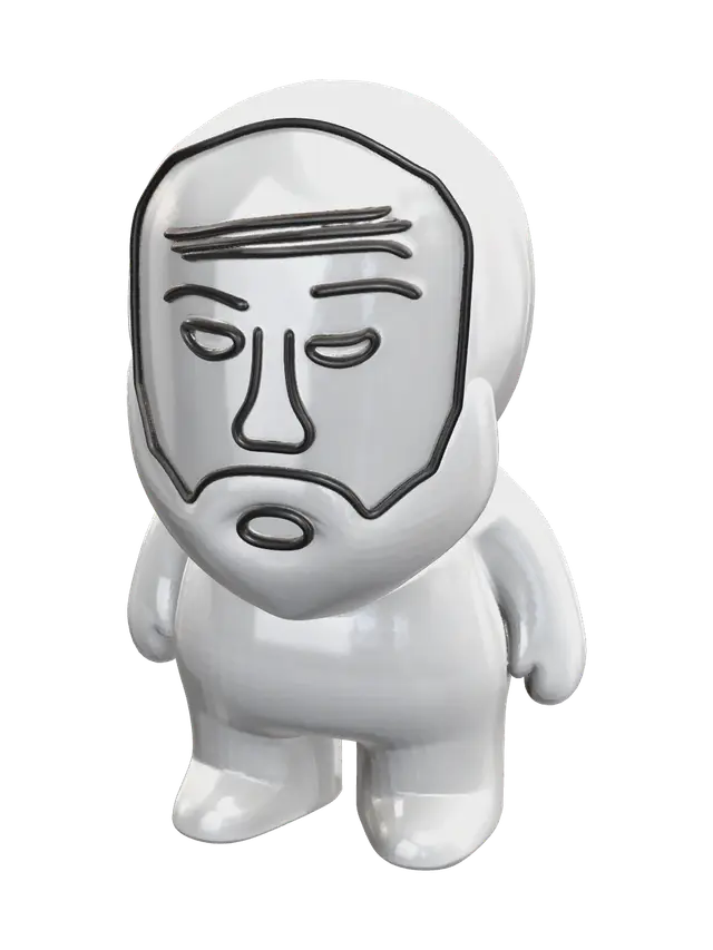 3D model for Modern Pointing Wojak