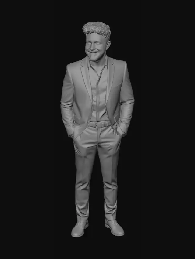 3D model for Executive in a Black Suit