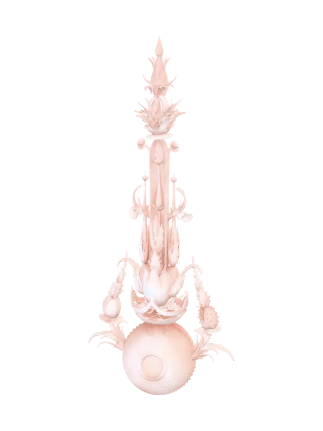 人间乐园 - Isolated 3D model, vytvořený pomocí AI