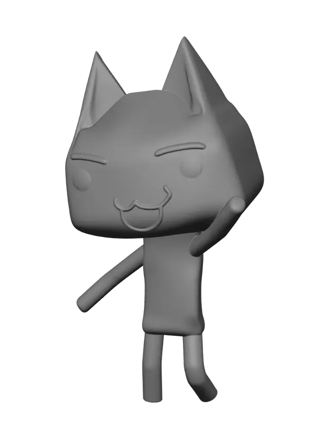3D model for Cheerful White Cat