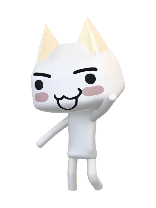 3D model for Cheerful White Cat
