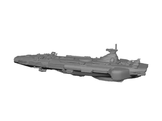 3D model for space battleship dreadnought