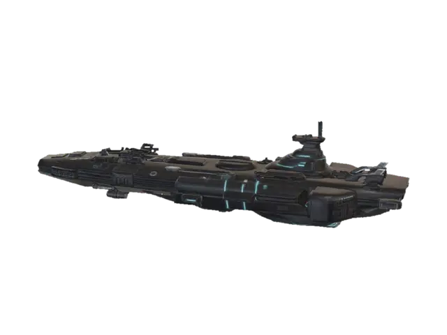 3D model for space battleship dreadnought