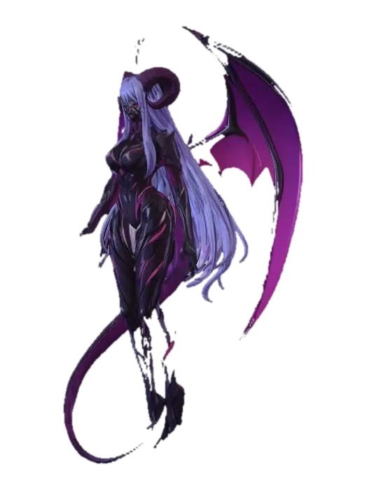 Nyxara the Umbra Witch - Protagonist 3D model, vytvořený pomocí AI